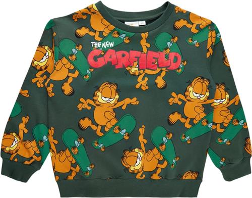 The New Tngarfield OS Sweatshirt AOP Str 98-104 cm/3-4 år - Green Gables Sweatshirts Bomuld hos Magasin