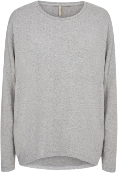 soyaconcept Scbiara 1 Kvinde 99470 Med. Grey Melange Langærmede Bluser Str L - Polyester hos Magasin