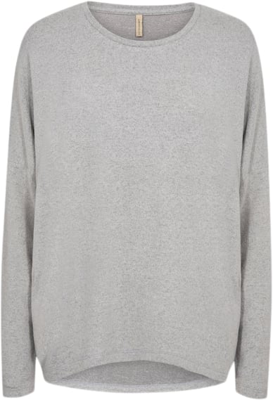 soyaconcept Scbiara 1 Kvinde 99470 Med. Grey Melange Langærmede Bluser Str M - Polyester hos Magasin