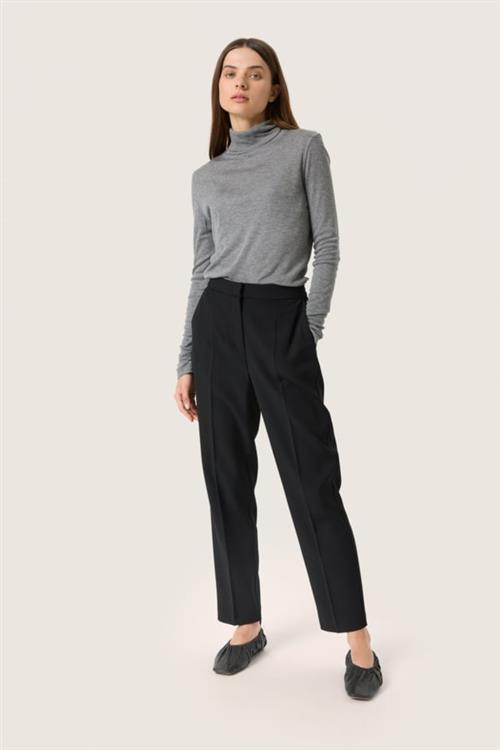 Soaked in Luxury Slnewtona Pants Kvinde Black Bukser Med Lige Ben Regular Fit Str XS - hos Magasin