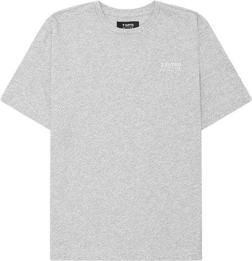 7 Days Active Organic Fitted Tee Kvinde 022 Heather Grey Kortærmede T-shirts Str L - hos Magasin