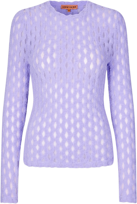 Stine Goya Sgjuno, 1996 Fluffy Jersey Kvinde Lavender Toppe Str M/L - Polyamid hos Magasin