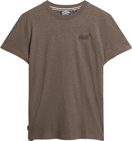 Se Superdry Essential Logo EMB TEE Mand Cocoa Brown Marl Kortærmede T-shirts Str XXL - Denim hos Magasin ved Magasin