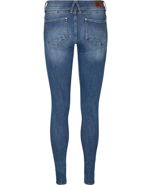 G-Star Lynn Mid Super Skinny Kvinde Blue Skinny Jeans Skinny Fit Str 27/34 - hos Magasin