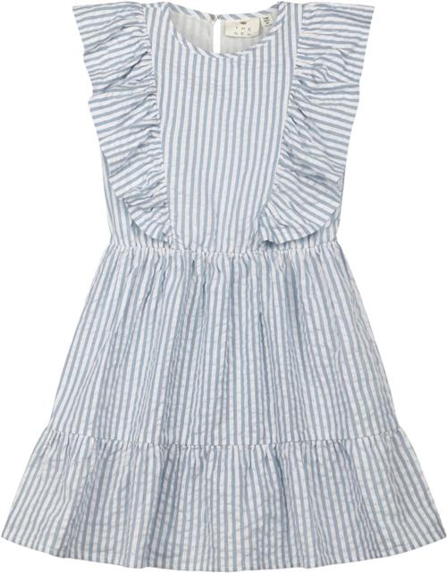 The New Tnkai S_ L Dress Str 122-128 cm/7-8 år - Blue Fog Kjoler Bomuld hos Magasin