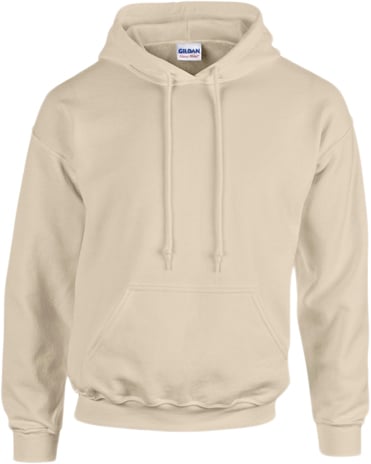 Gildan Heavy Blend Adult Hooded Sweatshirt Kvinde Sand Hættetrøjer Str L - hos Magasin