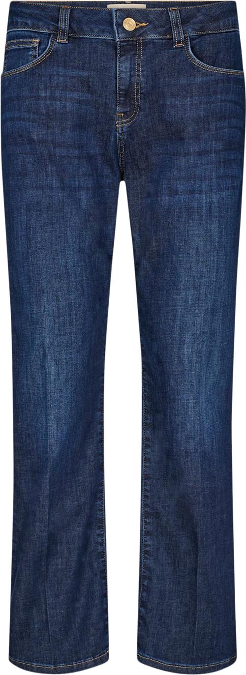 Mos Mosh Cecilia Cover Jeans Kvinde Blue Denim Straight Jeans Str 26/Long - Denim hos Magasin