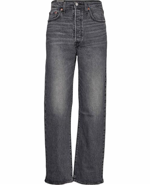 Se Levi's Ribcage Straight Ankle Z1599 B Kvinde Sort Straight Jeans Str W28/L29 - hos Magasin ved Magasin