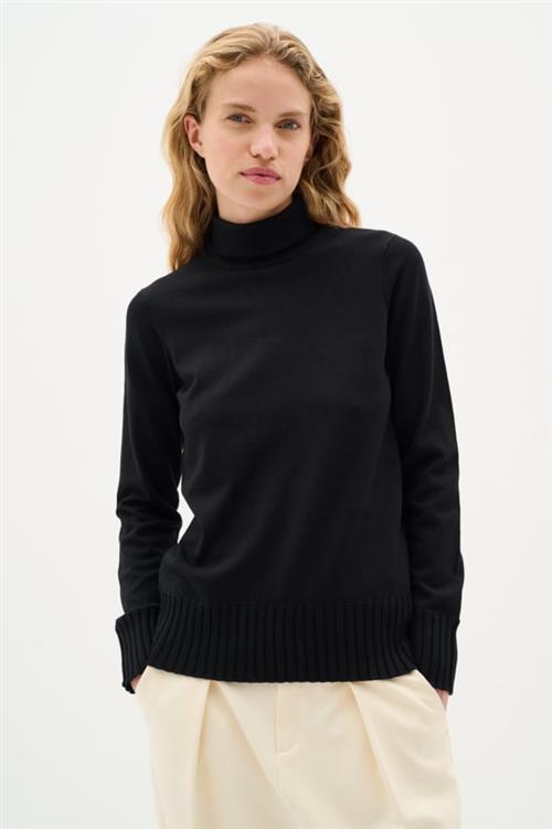 InWear Zauloiw High Neck Pullover Kvinde Black Rullekraver Classic Fit Str XL - hos Magasin