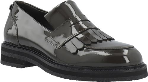 Cashott Casbetty Loafer W. Fringes Patent Leather Kvinde Coffee Loafers Str 38 - Læder hos Magasin