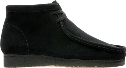 Se Clarks Originals Wallabee Boot Black Sde, G, 7 Mand Black Suede Snørestøvler Str 42 - hos Magasin ved Magasin