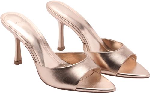 MANGO Heel Nonstructured Sandals Kvinde Gold Mules Str 41 - hos Magasin