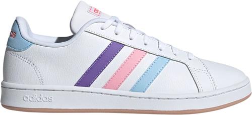 adidas Grand Court Cloudfoam Lifestyle Court Comfort Pride sko Kvinde Hvid Sneakers Str 39 1/3 - Læder hos Magasin