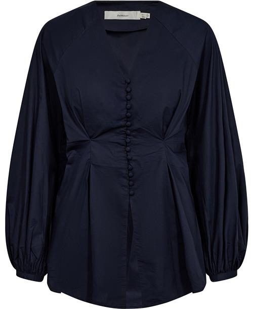 InWear Helveiw Blouse Kvinde Stormy Navy Langærmede Bluser Str 40 - hos Magasin