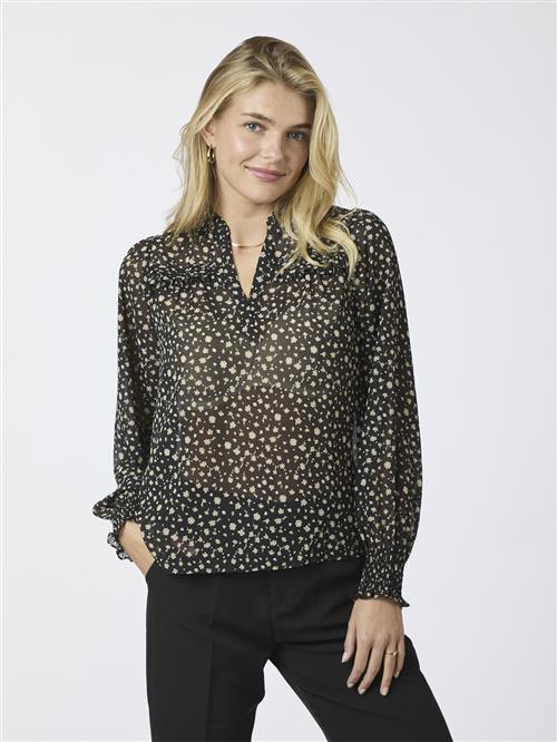 Se Neo Noir Rhia Secret Flower Blouse Kvinde Black Langærmede Bluser Str 44 - hos Magasin ved Magasin