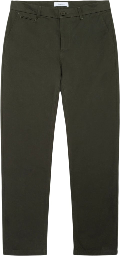 Se Knowledge Cotton Apparel Chuck Regular Chino Twill Pants Gots/vegan Mand Grøn Chinos Str 30/34 - Bomuld hos Magasin ved Magasin