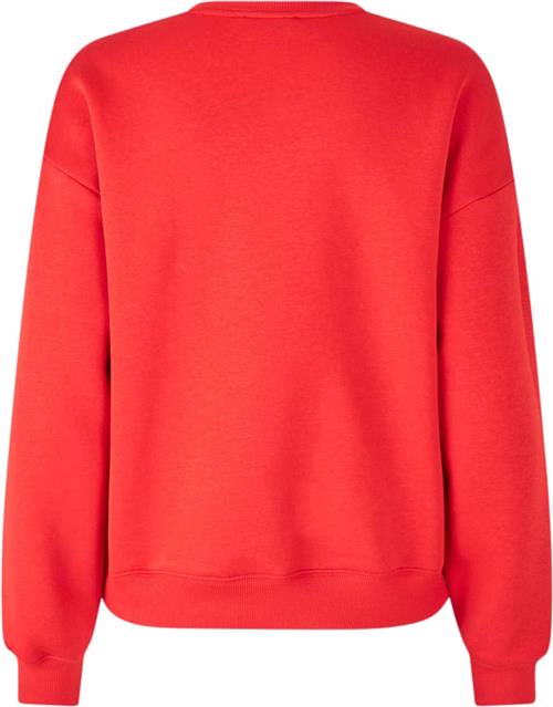 Modström Tiamd Sweat Kvinde Flame Scarlet Sweatshirts Str S - hos Magasin