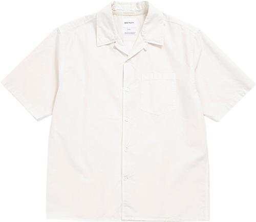 Norse Projects Carsten Tencel Mand Marble White Kortærmede Skjorter Str S - Bomuld hos Magasin