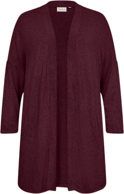 Wasabiconcept Wasimone 3 Kvinde 94975 Wine Melange Cardigans Str 42/44 - Polyester hos Magasin