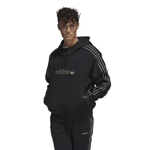 Se adidas Adidas Sprt Shadow Stripe Hættetrøje Mand Sort Hoodies Str S - Bomuld hos Magasin ved Magasin