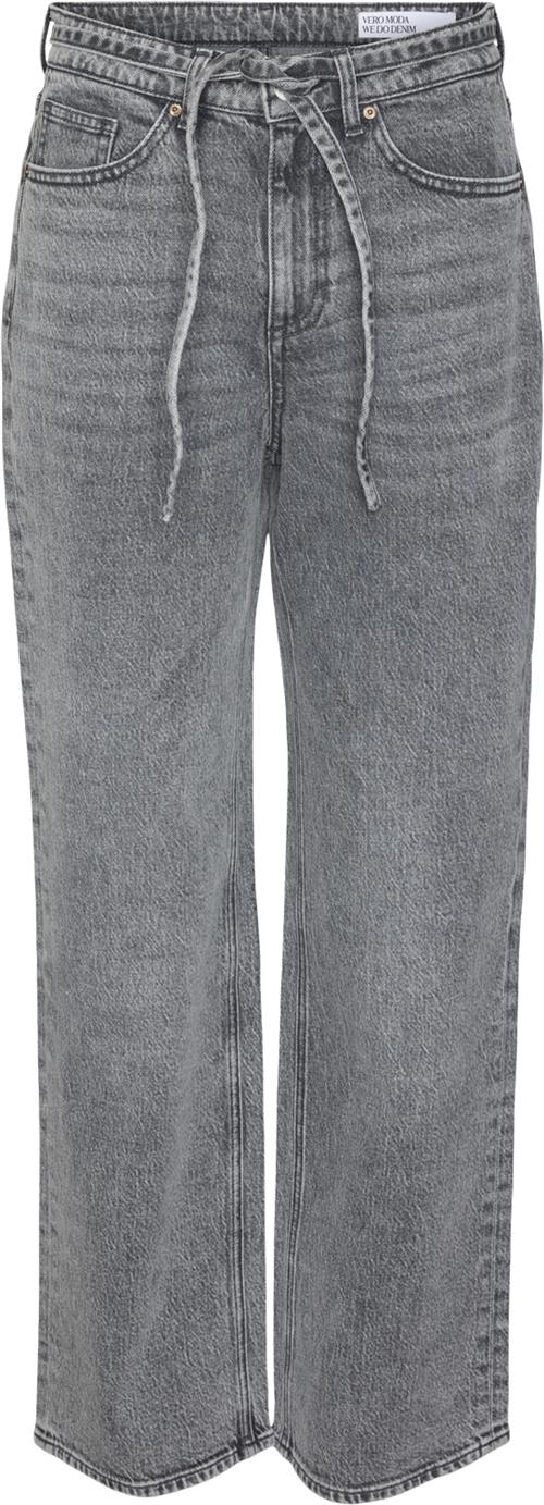 Se Vero Moda Vmtessa HR Wide Belt Jeans Ra206 Kvinde Medium Grey Denim Boyfriend Jeans Slim Fit Str "33/""32" - hos Magasin ved Magasin