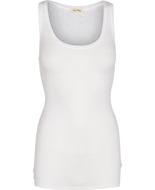 American Vintage Round Collar Tank top Kvinde Hvid Tanktoppe Slim Fit Str L - Bomuld hos Magasin