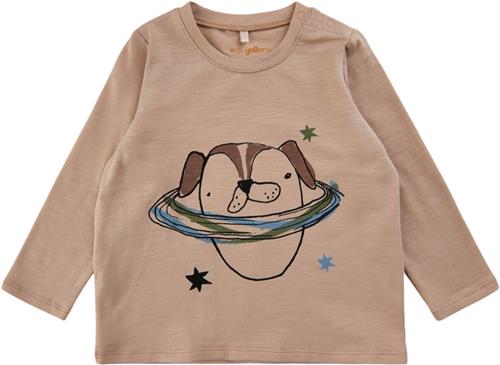 Soft Gallery Sgbaby Geo Spacedog LS Tee Str 9m - Cuban Sand Bluser Bomuld hos Magasin