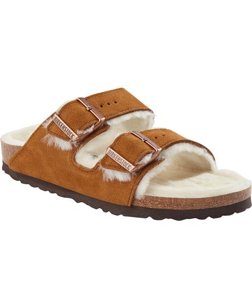 Birkenstock Arizona VL Sheepskin Kvinde Orange Flade Sandaler Str 40 - hos Magasin