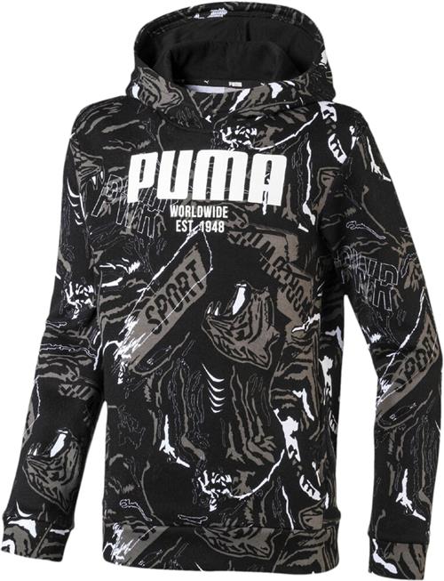 Se Puma Alpha AOP Fleece Hoodie 92 - Sweatshirts & Hættetrøjer Bomuld hos Magasin ved Magasin