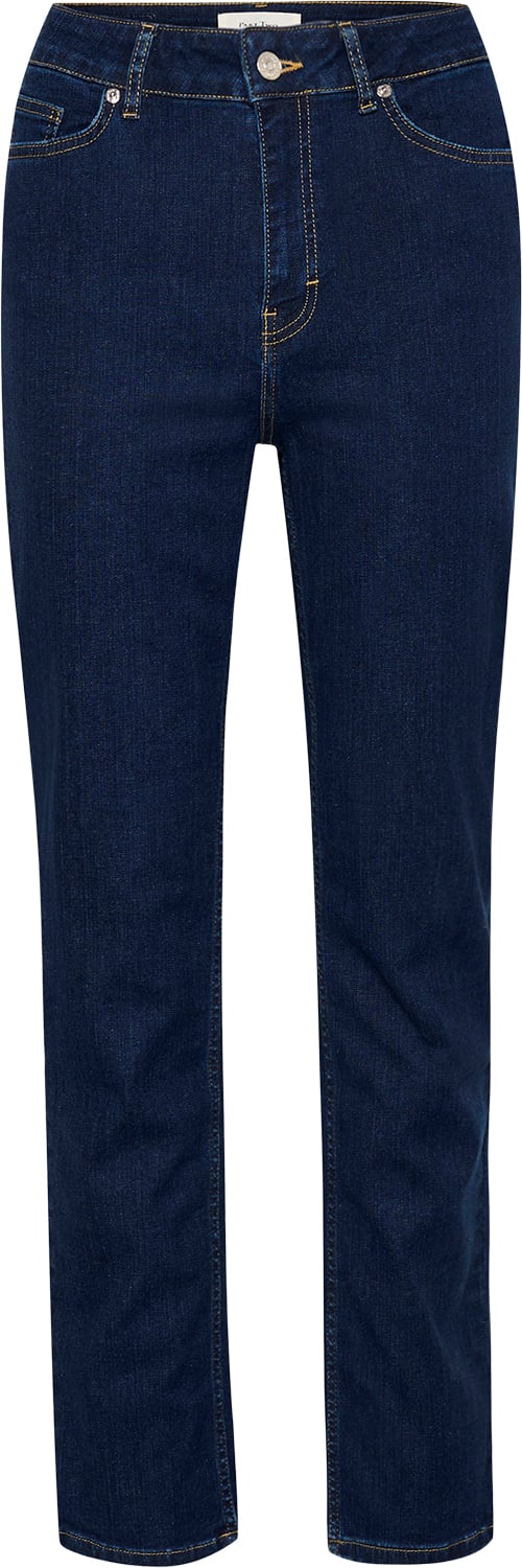 Part Two Ranaspw JE Ranaspw Kvinde Dark Denim Straight Jeans Slim Fit Str 27 - hos Magasin