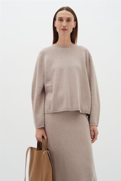 Se InWear Kayllaiw Pullover Kvinde Sandy Grey Melange Sweaters Str XS - hos Magasin ved Magasin