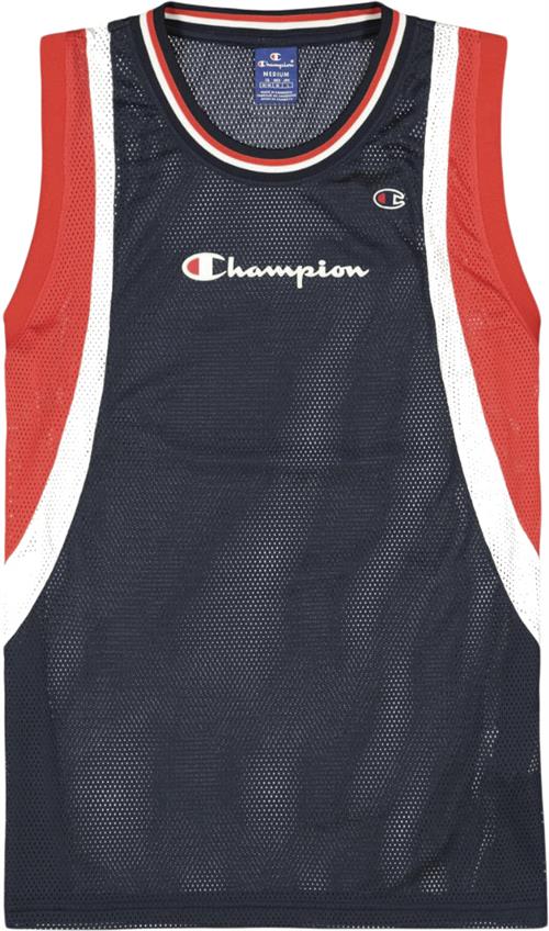 Champion Tank TOP Mand Blue Kortærmede T-shirts Str L - Polyester hos Magasin