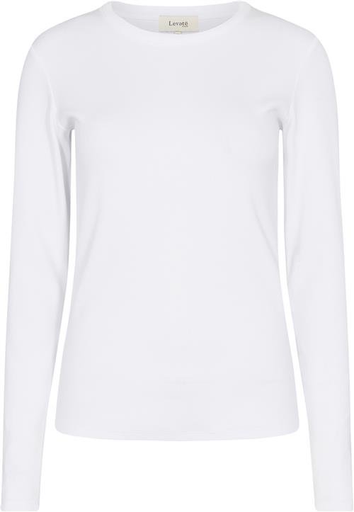 Levete room Lrnumbia 3 Kvinde L100 - White Langærmede T-shirts Str L - hos Magasin