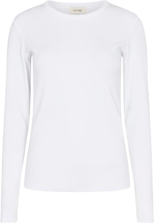 Levete room Lrnumbia 3 Kvinde L100 - White Langærmede T-shirts Str XL - hos Magasin