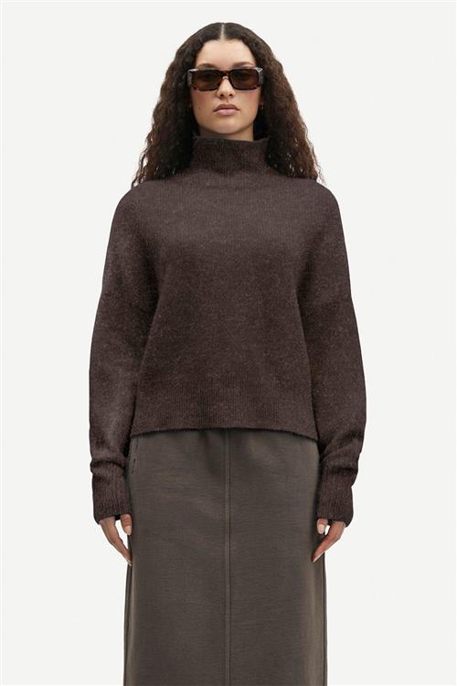 Samsøe Samsøe Nola tn 7355 Kvinde Chocolate Torte Sweaters Str XS - hos Magasin