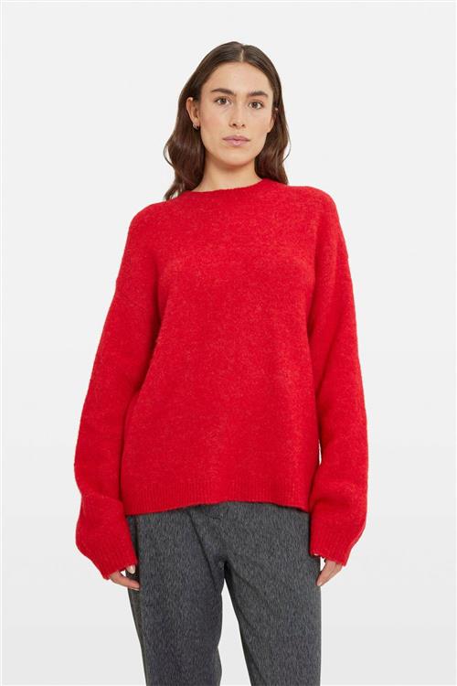 Envii Enada LS Knit 7216 Kvinde Salsa Mel Sweaters Str S - hos Magasin