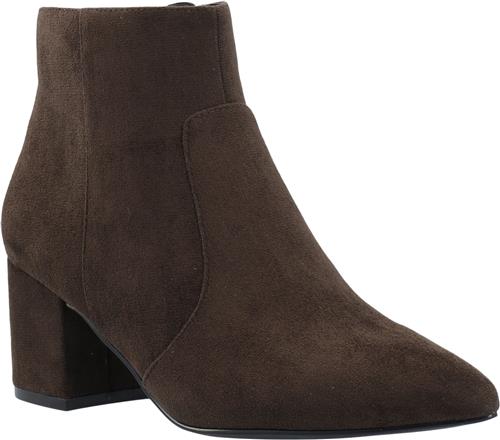 Bianco Biadevived Ankle Boot Faux Suede Kvinde Dark Brown Støvletter Str 41 - hos Magasin