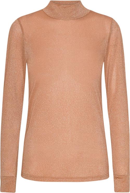 Se HUNKØN Cattia Blouse Kvinde Burned Peach Sweaters Str L - hos Magasin ved Magasin