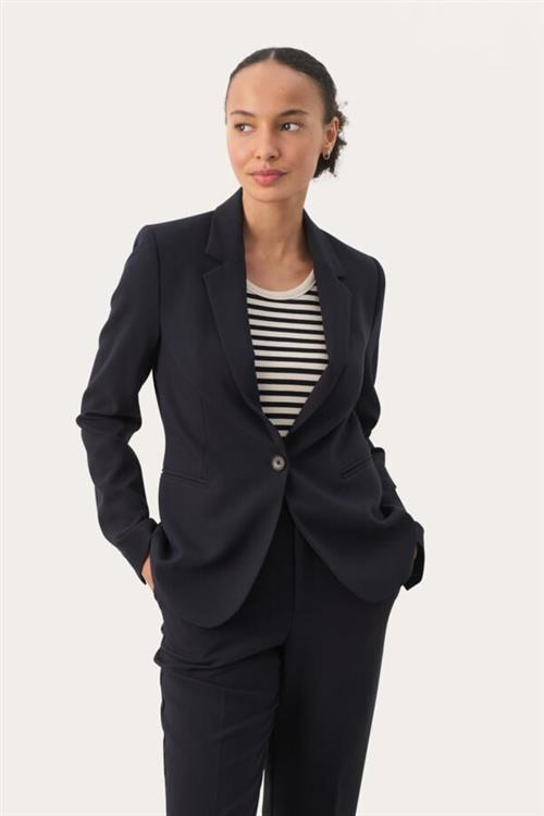 Se Part Two Taylorpw BZ Kvinde Dark Navy Blazere Classic Fit Str 40 - hos Magasin ved Magasin