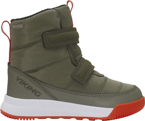 Viking Aery Reflex Warm GTX 2V Olive/red Støvler Str 26 - hos Magasin