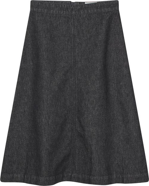 Mads Nørgaard - Copenhagen Dark Denim Stellar Skirt Kvinde Sort Midi Nederdele Str 44 Denim - hos Magasin