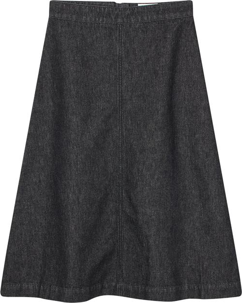 Mads Nørgaard - Copenhagen Dark Denim Stellar Skirt Kvinde Sort Midi Nederdele Str 48 Denim - hos Magasin