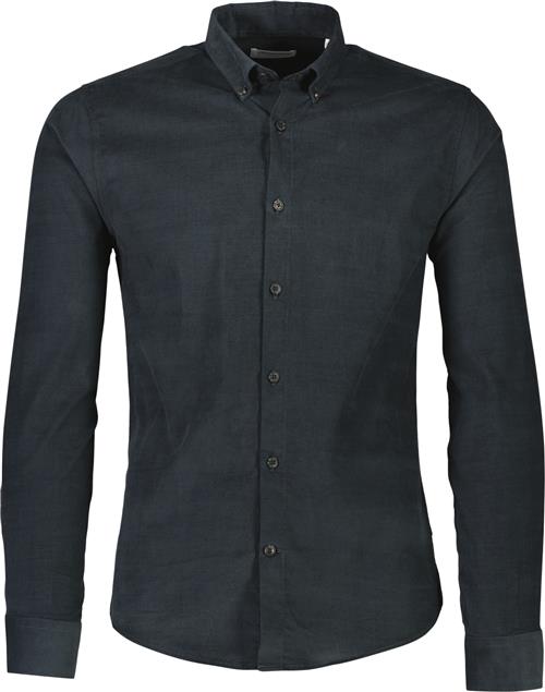 Lindbergh Fine Corduroy Shirt L/S Mand Grøn Langærmede Skjorter Regular Fit Str L - Bomuld hos Magasin