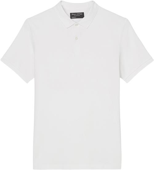 Se Marc O’Polo Polo, Short Sleeve, Button Placket, Mand White Kortærmede Poloer Str M - hos Magasin ved Magasin