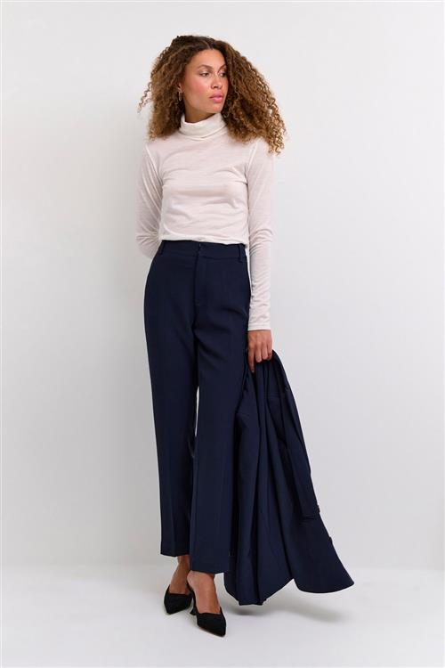 My Essential Wardrobe 26 THE Tailored Straight Pant Kvinde Baritone Blue Bukser Med Smalle Ben Str 44 - hos Magasin