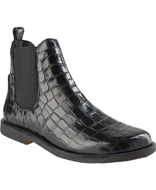 ANGULUS Chelsea Støvle Wide fit Kvinde 1674/019 Black Croco/black Chelsea Boots Str 39 - hos Magasin