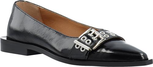 Bianco Biavictoria Buckle Ballet Flat Nappalak Kvinde Black Nappalak Ballerinaer Str 40 - hos Magasin