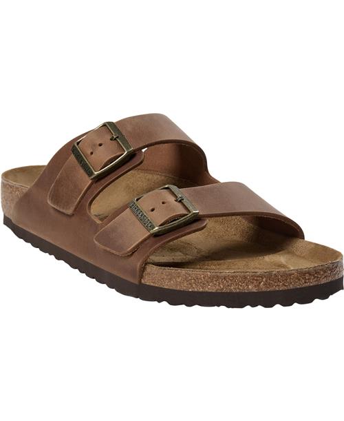 Birkenstock Arizona Leoi Cognac Kvinde Cognac Flade Sandaler Str 41 - hos Magasin