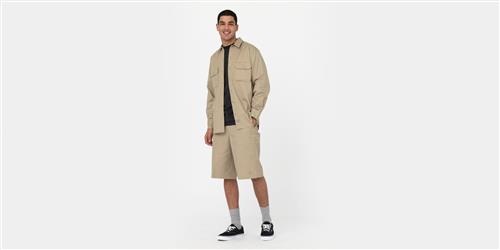 Se Dickies 13in MLT PKT W/st REC Khaki Mand Khaki Casual Shorts Str 30 - hos Magasin ved Magasin