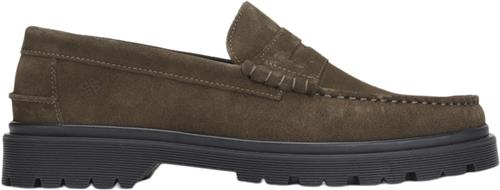 Se Playboy Austin Mand Olive Suede Loafers Str 45 - hos Magasin ved Magasin